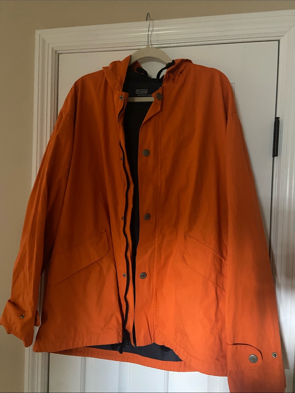 Polo by Ralph Lauren Vintage Orange Hooded Raincoat